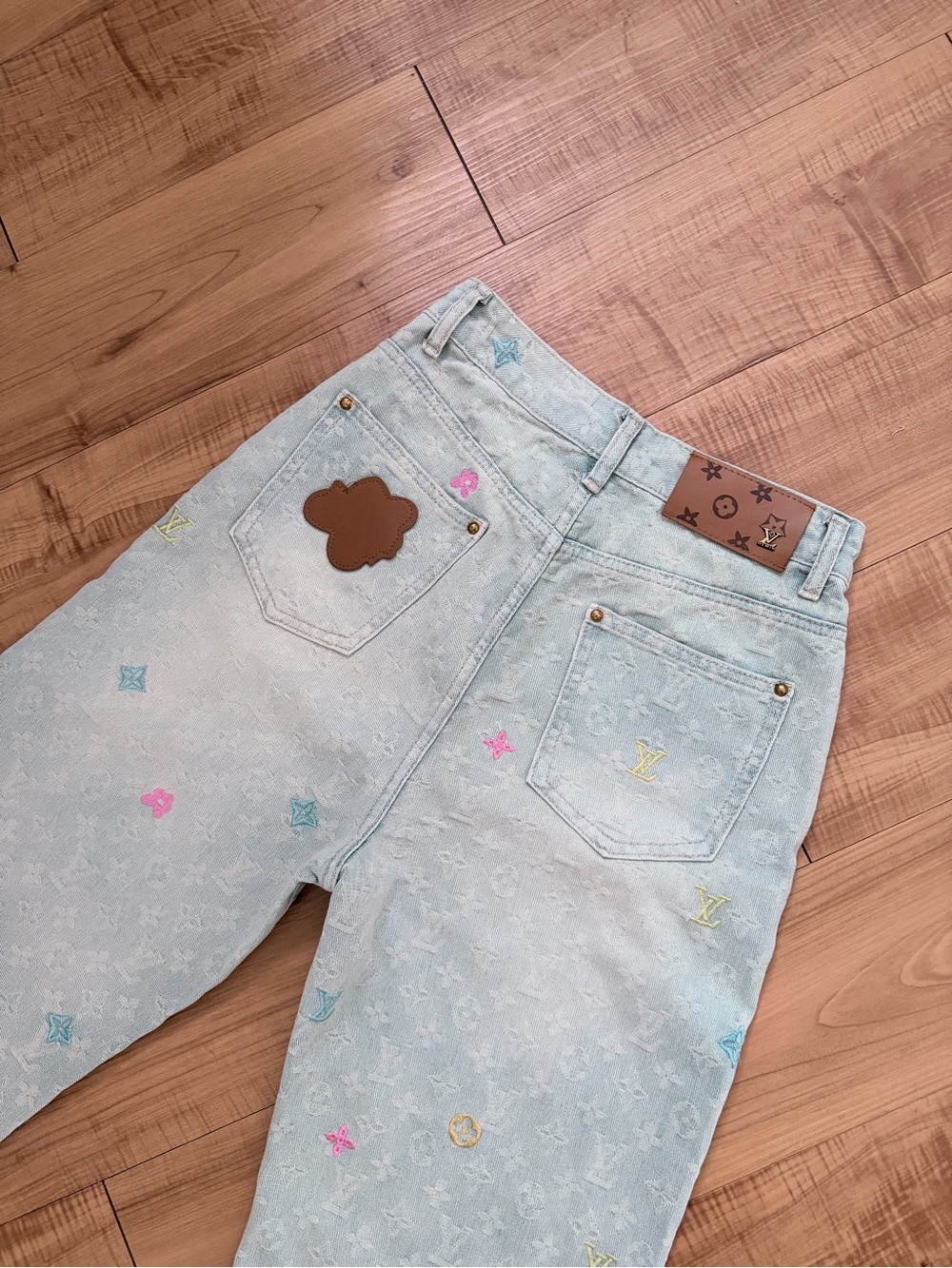 LV Light Blue Jacquard Monogram Jeans Small/2-4 ❗️last pair❗️READ DESCRIPTION❗️